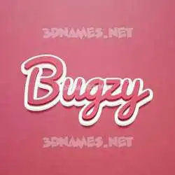 bugzy in Red Scribble style - 3D name wallpaper
