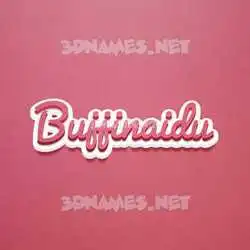 bujjinaidu in Red Scribble style - 3D name wallpaper