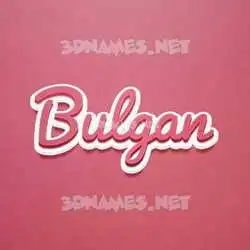 bulgan in Red Scribble style - 3D name wallpaper