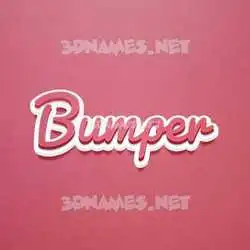 bumper in Red Scribble style - 3D name wallpaper