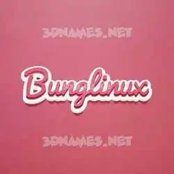 bunglinux in Red Scribble style - 3D name wallpaper