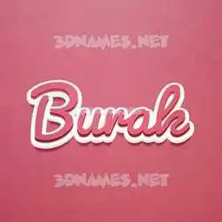 burak in Red Scribble style - 3D name wallpaper
