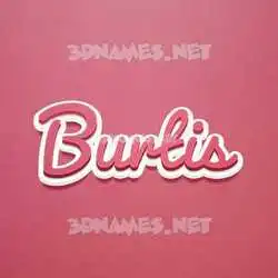 burtis in Red Scribble style - 3D name wallpaper