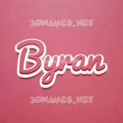 byran in Red Scribble style - 3D name wallpaper