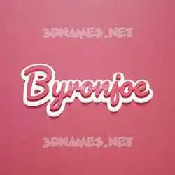 byronjoe in Red Scribble style - 3D name wallpaper