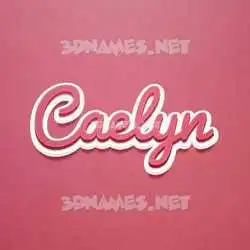 caelyn in Red Scribble style - 3D name wallpaper