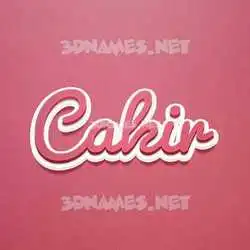 cakir in Red Scribble style - 3D name wallpaper