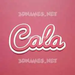 cala in Red Scribble style - 3D name wallpaper