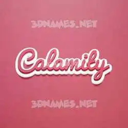 calamity in Red Scribble style - 3D name wallpaper
