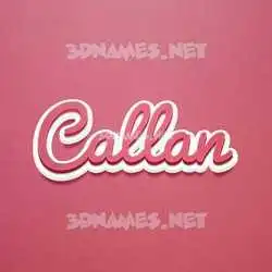 callan in Red Scribble style - 3D name wallpaper