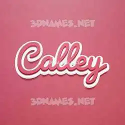 calley in Red Scribble style - 3D name wallpaper