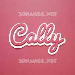 cally in Red Scribble style - 3D name wallpaper