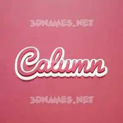 calumn in Red Scribble style - 3D name wallpaper