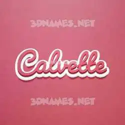 calvette in Red Scribble style - 3D name wallpaper