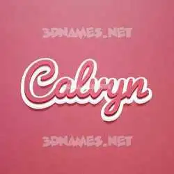 calvyn in Red Scribble style - 3D name wallpaper