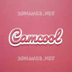 camcool in Red Scribble style - 3D name wallpaper
