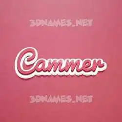 cammer in Red Scribble style - 3D name wallpaper
