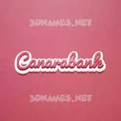 canarabank in Red Scribble style - 3D name wallpaper