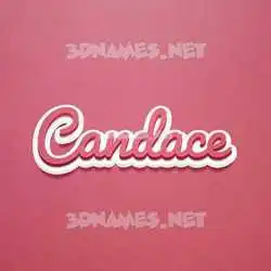 candace in Red Scribble style - 3D name wallpaper