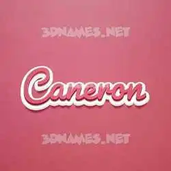 caneron in Red Scribble style - 3D name wallpaper