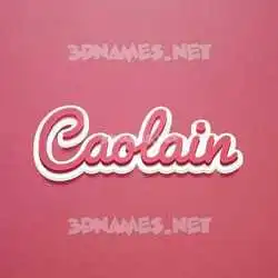 caolain in Red Scribble style - 3D name wallpaper