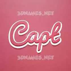 capt in Red Scribble style - 3D name wallpaper
