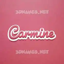 carmine in Red Scribble style - 3D name wallpaper