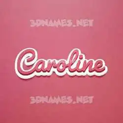caroline in Red Scribble style - 3D name wallpaper