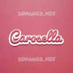 carosella in Red Scribble style - 3D name wallpaper