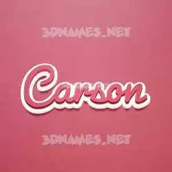 carson in Red Scribble style - 3D name wallpaper