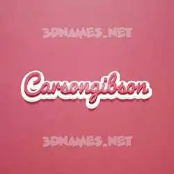 carsongibson in Red Scribble style - 3D name wallpaper