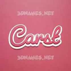 carst in Red Scribble style - 3D name wallpaper