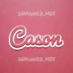 cason in Red Scribble style - 3D name wallpaper
