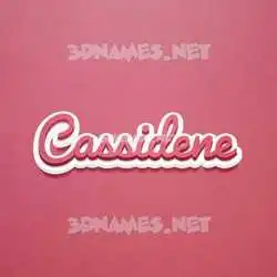 cassidene in Red Scribble style - 3D name wallpaper
