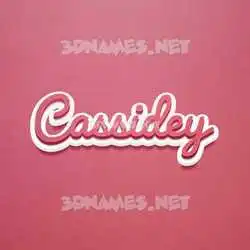 cassidey in Red Scribble style - 3D name wallpaper