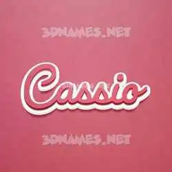 cassio in Red Scribble style - 3D name wallpaper