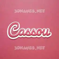 cassou in Red Scribble style - 3D name wallpaper