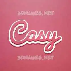 casy in Red Scribble style - 3D name wallpaper
