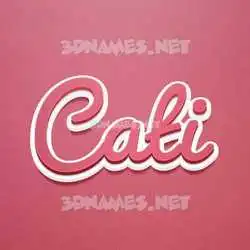 cati in Red Scribble style - 3D name wallpaper