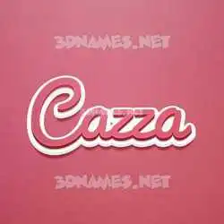 cazza in Red Scribble style - 3D name wallpaper