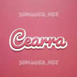 cearra in Red Scribble style - 3D name wallpaper