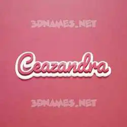 ceazandra in Red Scribble style - 3D name wallpaper