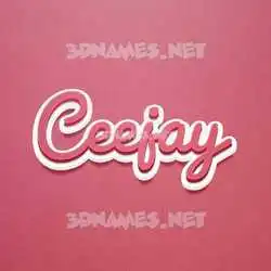 ceejay in Red Scribble style - 3D name wallpaper