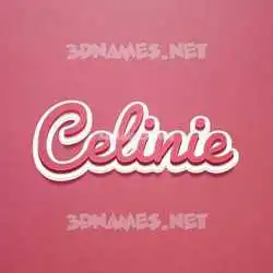 celinie in Red Scribble style - 3D name wallpaper