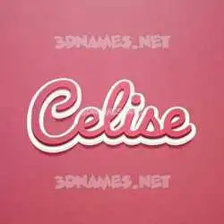 celise in Red Scribble style - 3D name wallpaper