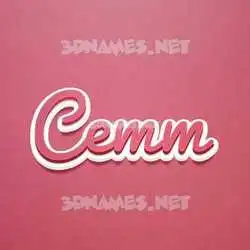 cemm in Red Scribble style - 3D name wallpaper