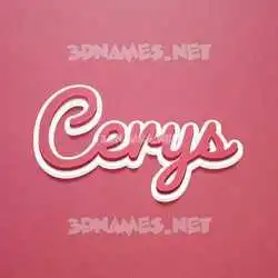cerys in Red Scribble style - 3D name wallpaper