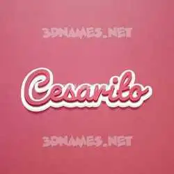 cesarito in Red Scribble style - 3D name wallpaper