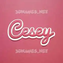 cesey in Red Scribble style - 3D name wallpaper