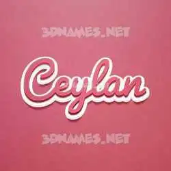 ceylan in Red Scribble style - 3D name wallpaper